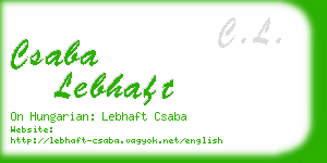 csaba lebhaft business card